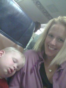 Rowdy's first plane ride.