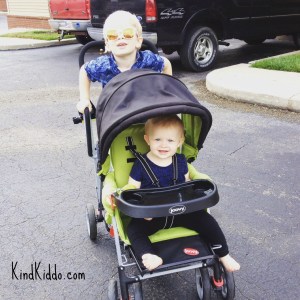 KK kids in stroller
