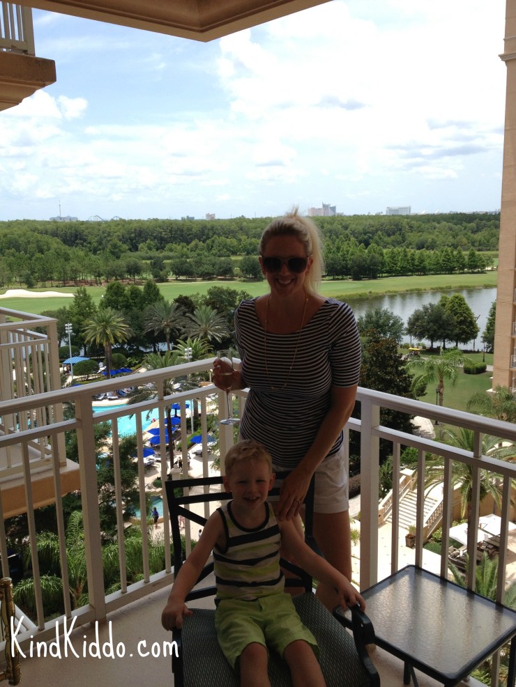 We had a great view of the pool area, the lake and the golf course.